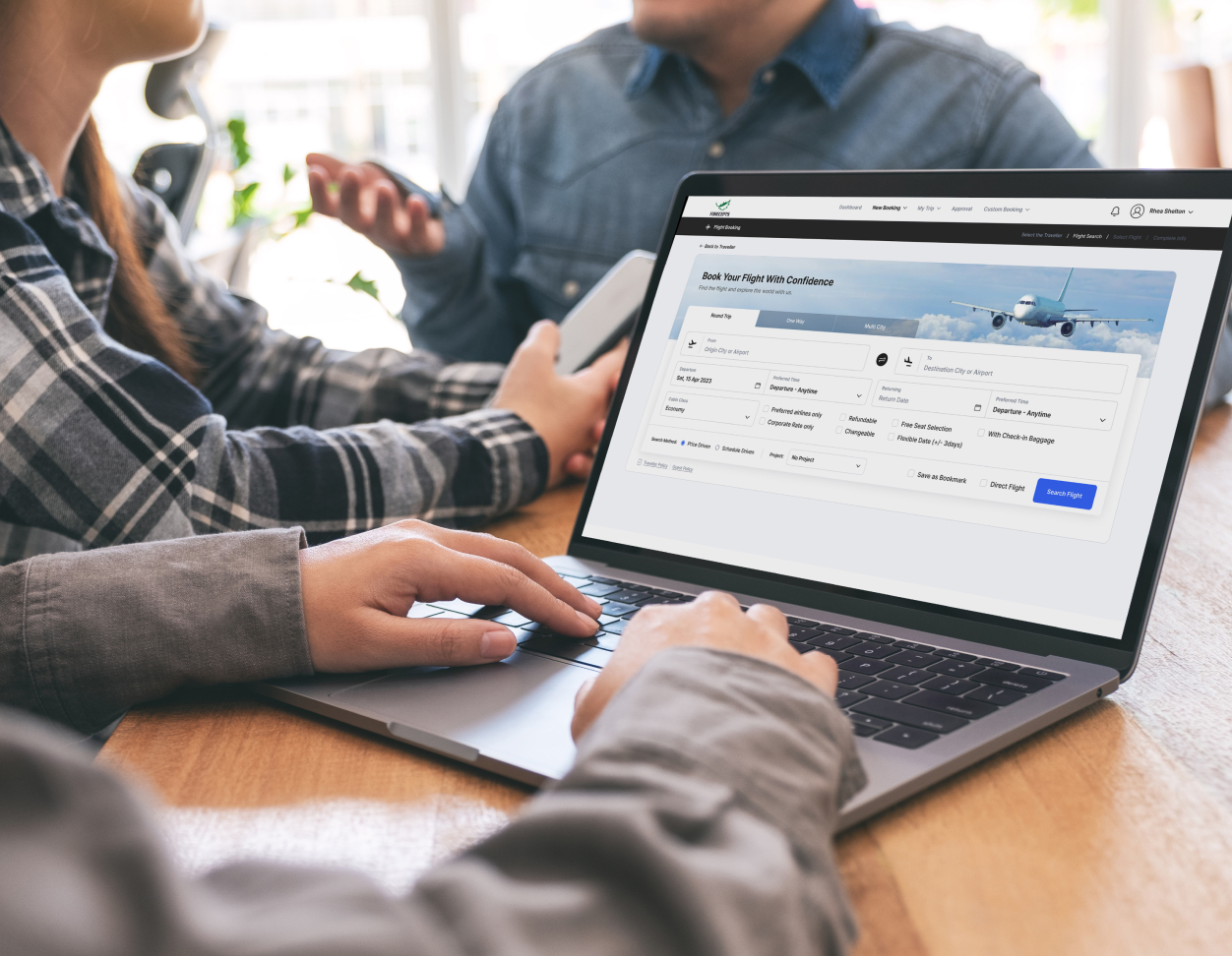 Interface of the SWIFT Mid-Back Office system displaying automated PNR syncing, fare checks, policy validation, and reporting workflows.